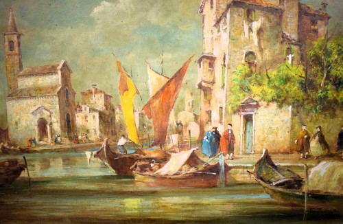 Antiquités -  Couple of Venetian caprices - Eugenio Bonivento &quot;Zeno&quot; (1880-1956)